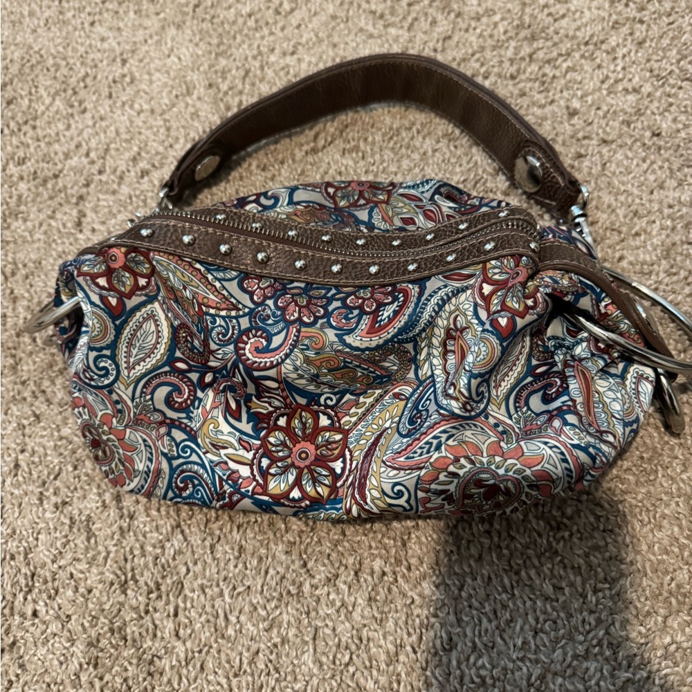 Kathy Van Zeeland Multicolor Paisley Shoulder Bag